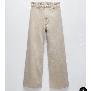 NWT zara marine straight jeans in stone. Size 6. Perfect for summer!!